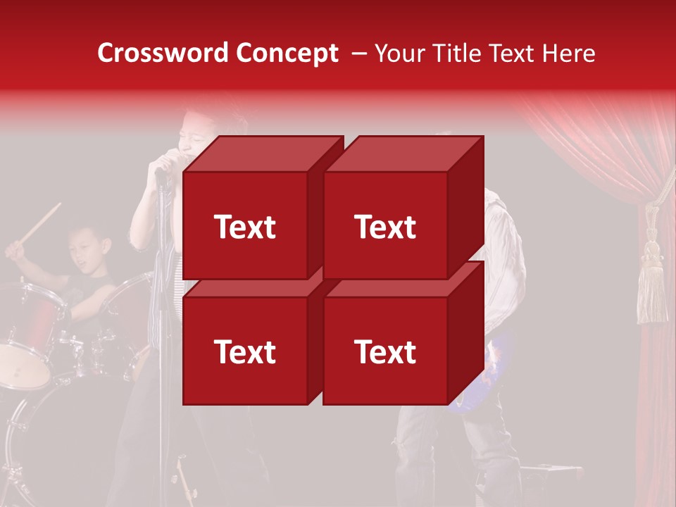 Music Musical Caucasian PowerPoint Template