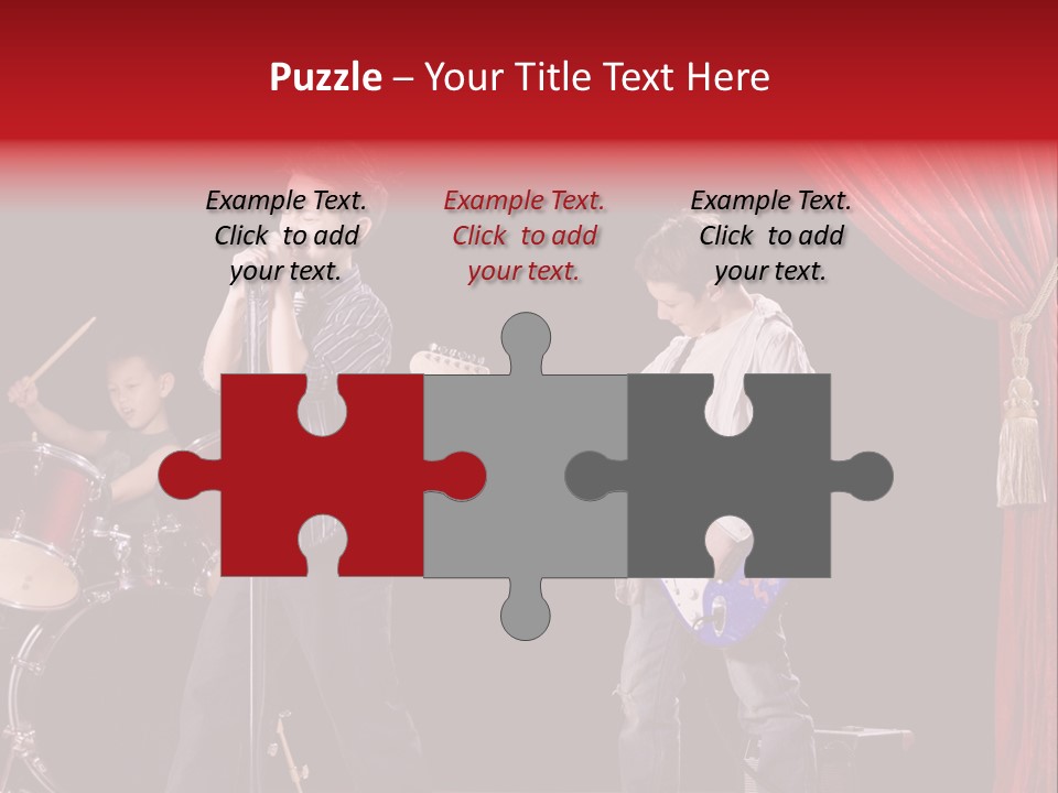 Music Musical Caucasian PowerPoint Template