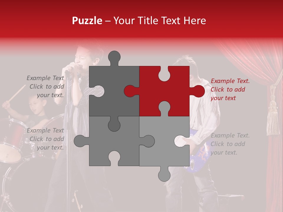 Music Musical Caucasian PowerPoint Template