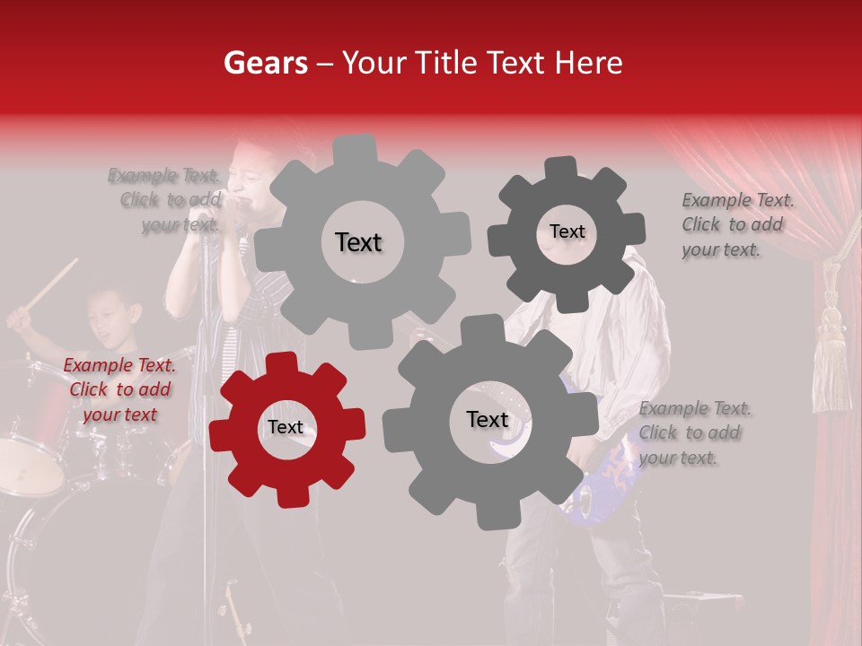 Music Musical Caucasian PowerPoint Template