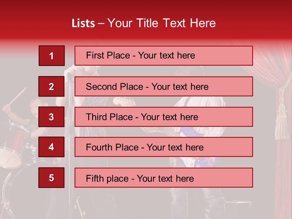 Music Musical Caucasian PowerPoint Template