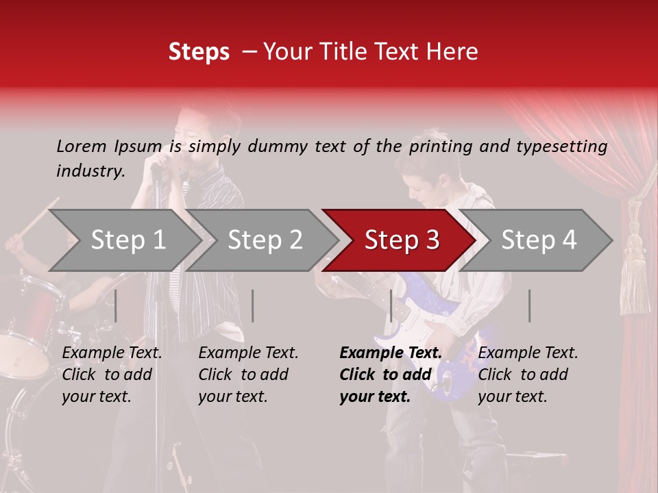 Music Musical Caucasian PowerPoint Template
