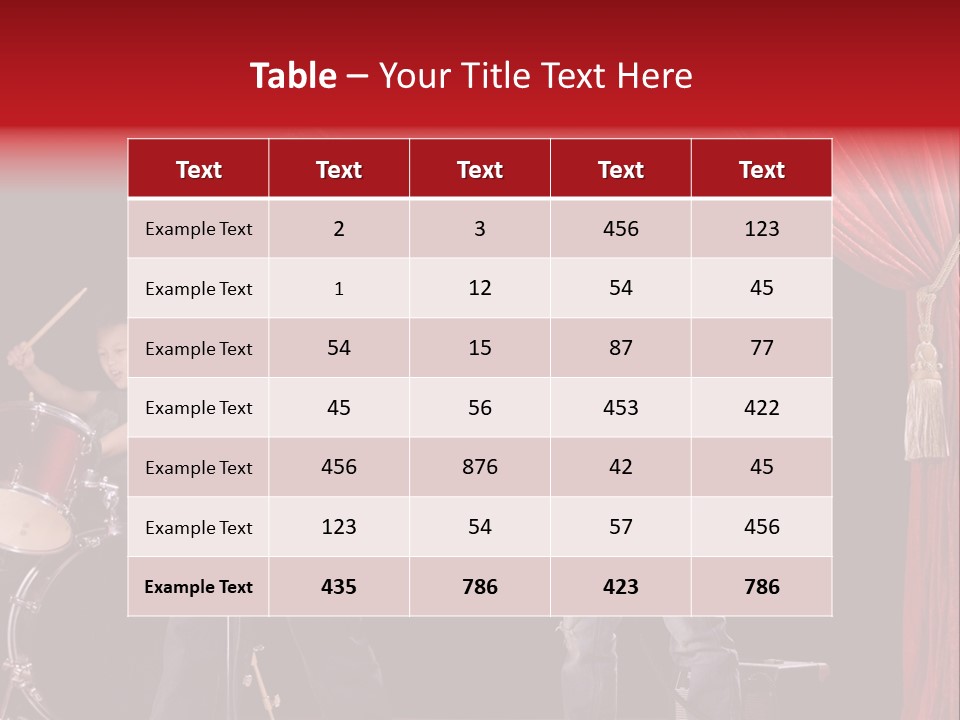 Music Musical Caucasian PowerPoint Template