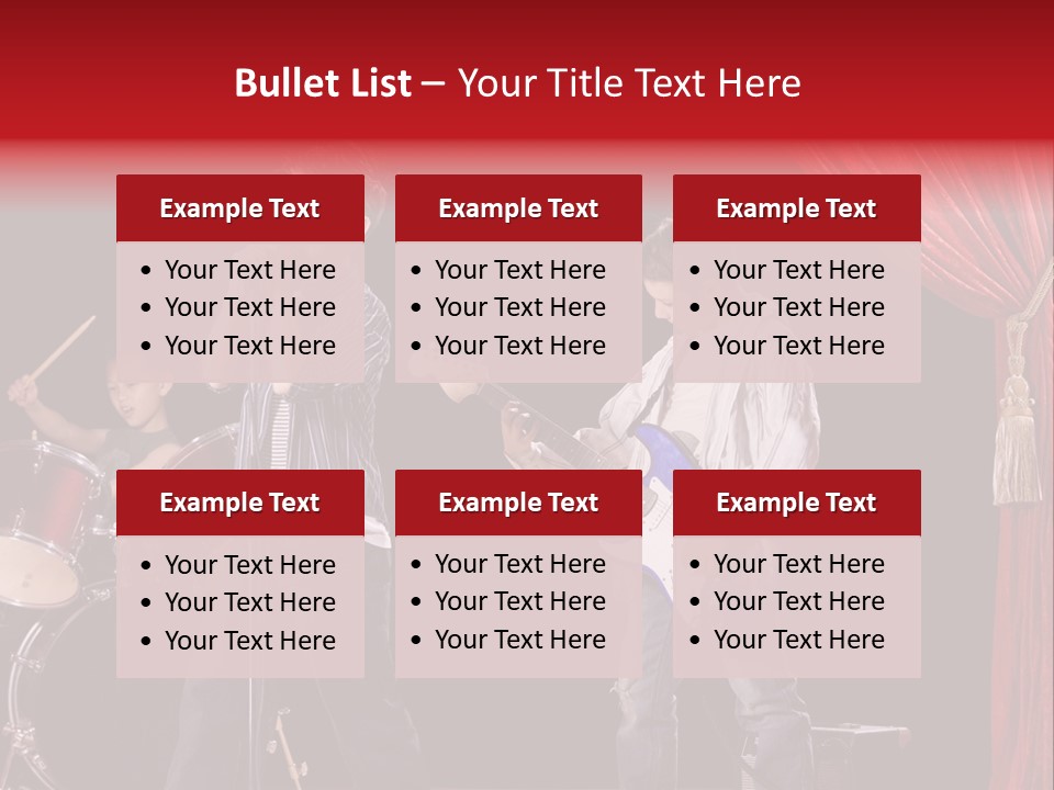 Music Musical Caucasian PowerPoint Template