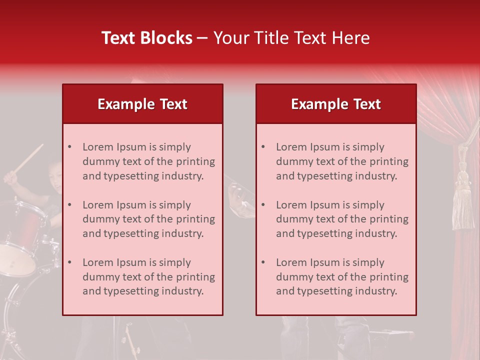 Music Musical Caucasian PowerPoint Template