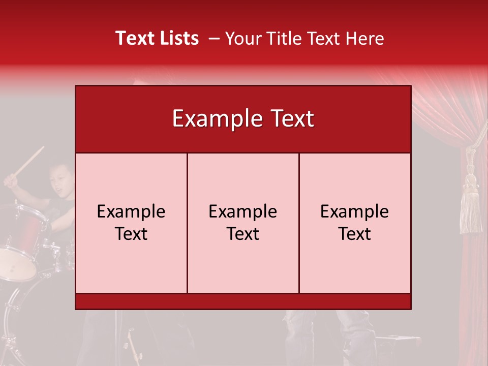 Music Musical Caucasian PowerPoint Template