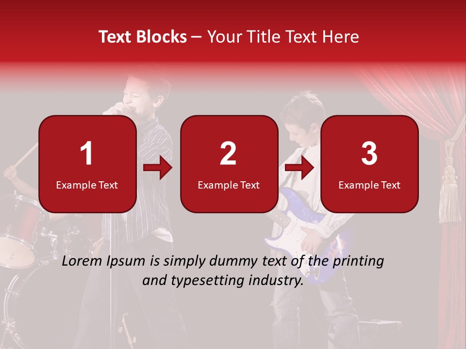 Music Musical Caucasian PowerPoint Template