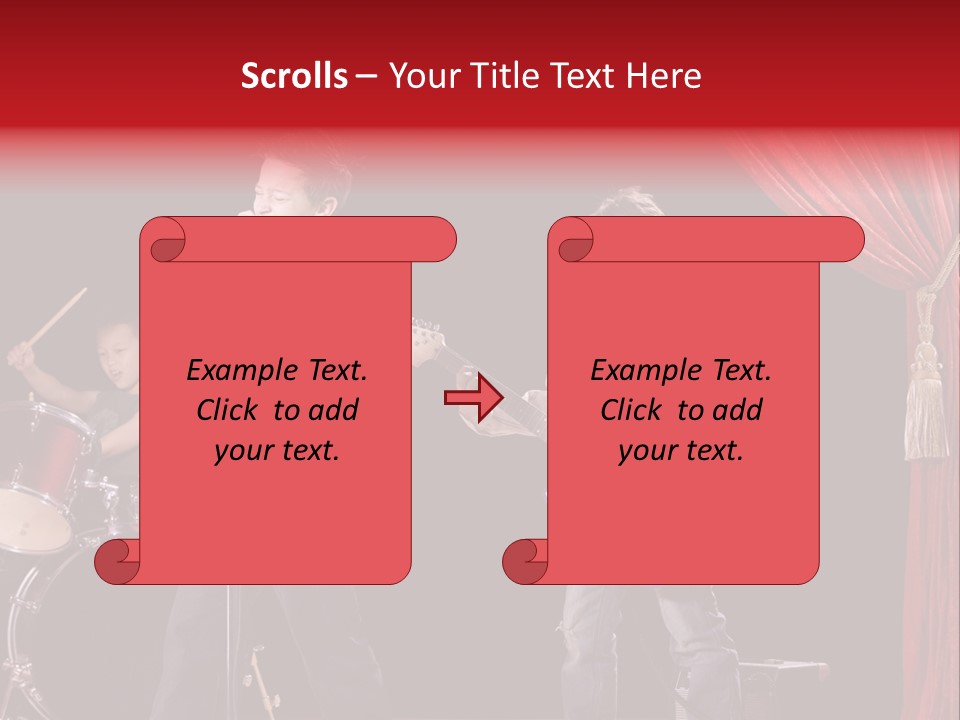 Music Musical Caucasian PowerPoint Template