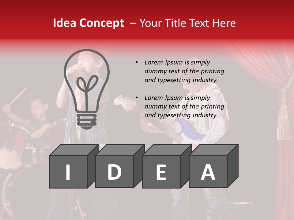 Music Musical Caucasian PowerPoint Template