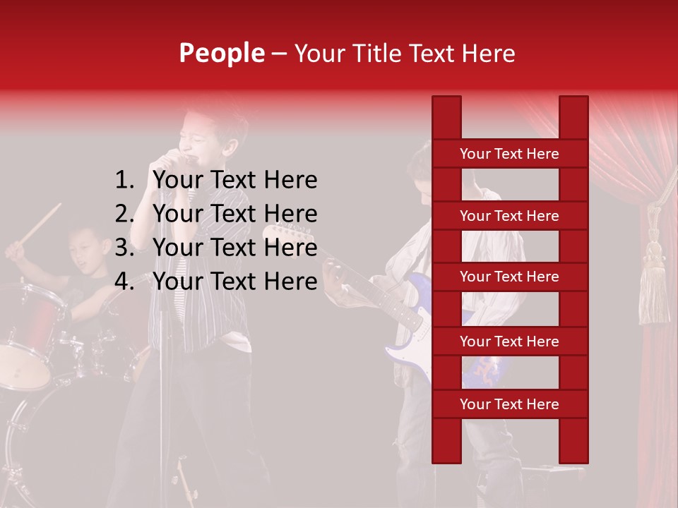 Music Musical Caucasian PowerPoint Template