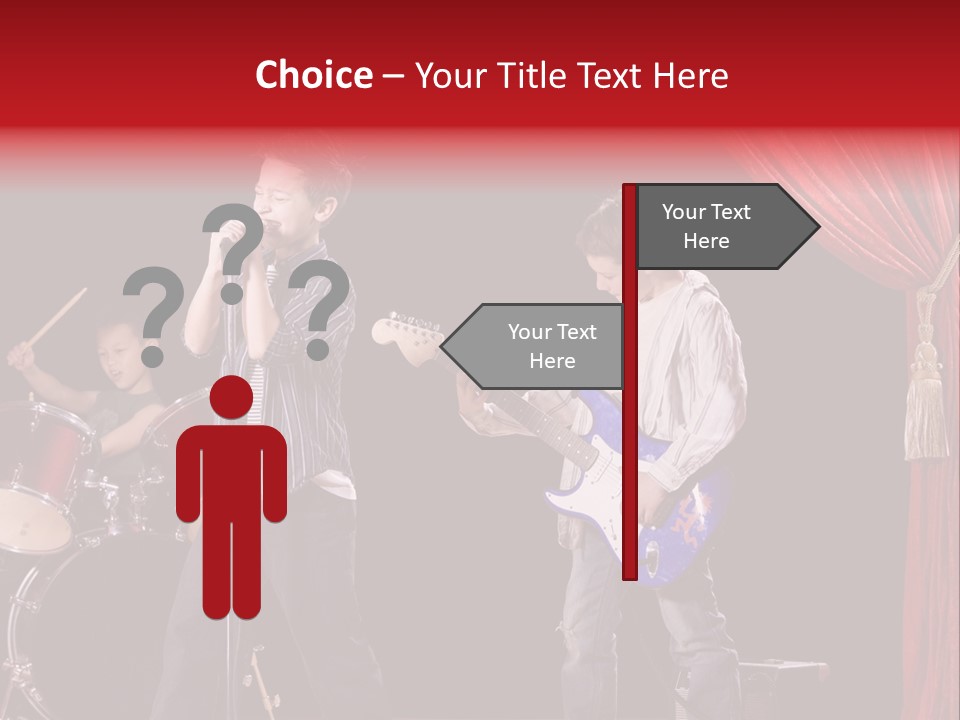 Music Musical Caucasian PowerPoint Template