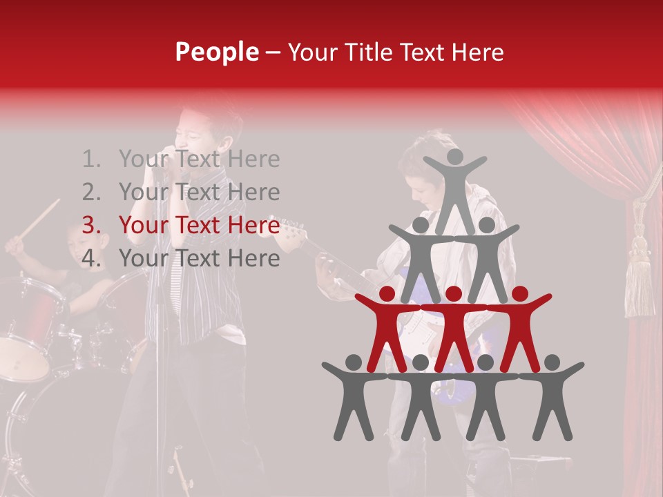 Music Musical Caucasian PowerPoint Template