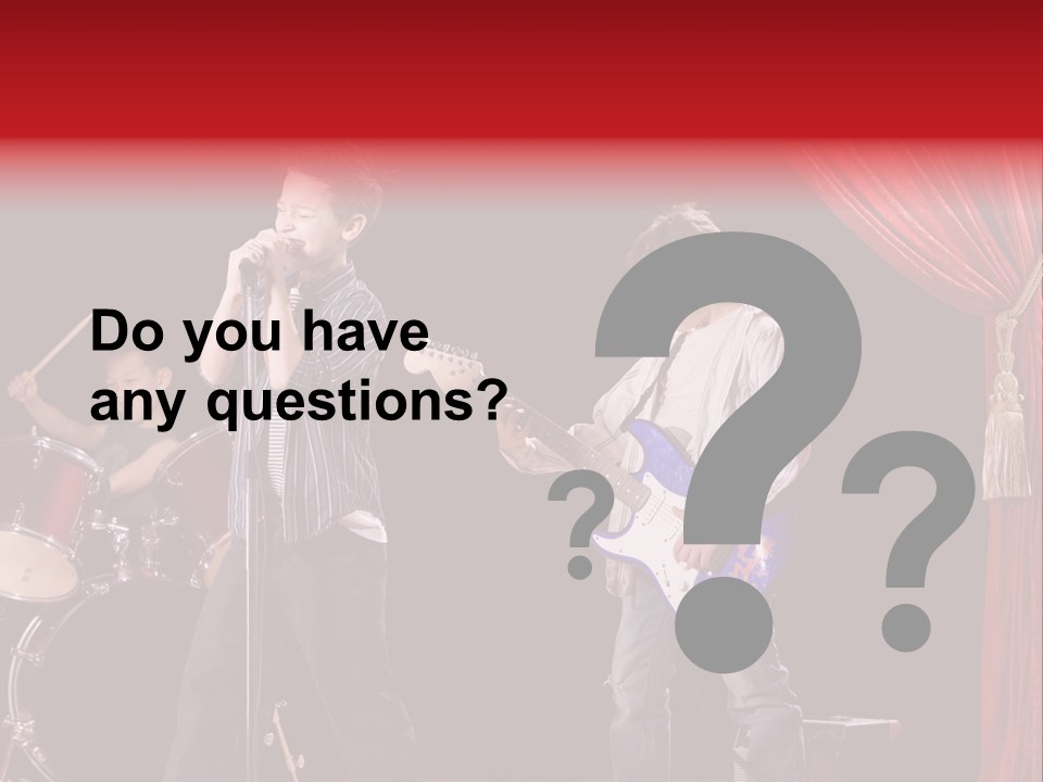 Music Musical Caucasian PowerPoint Template