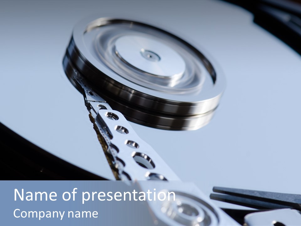 Dust Hard Hard Drive PowerPoint Template