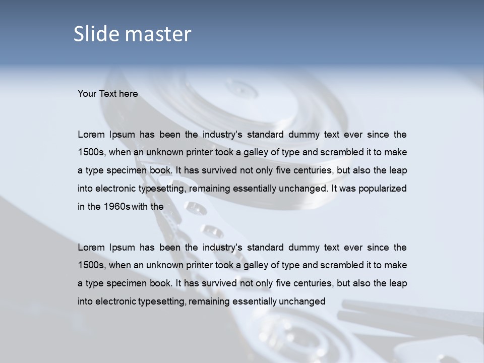 Dust Hard Hard Drive PowerPoint Template