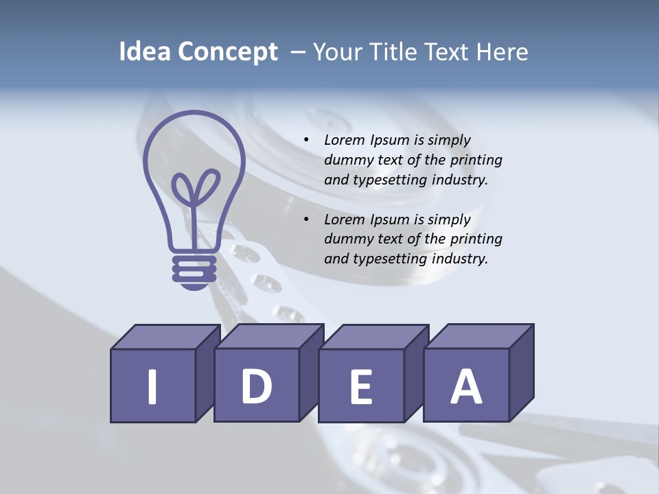 Dust Hard Hard Drive PowerPoint Template