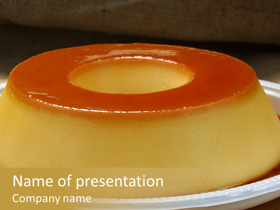 Plate Cotta Sweet PowerPoint Template