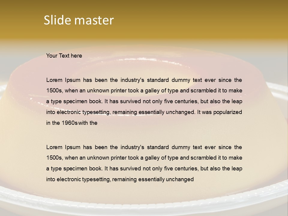 Plate Cotta Sweet PowerPoint Template