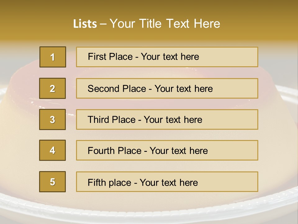 Plate Cotta Sweet PowerPoint Template