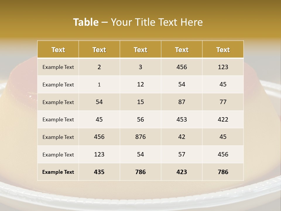 Plate Cotta Sweet PowerPoint Template