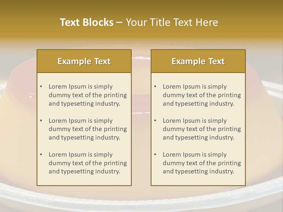 Plate Cotta Sweet PowerPoint Template