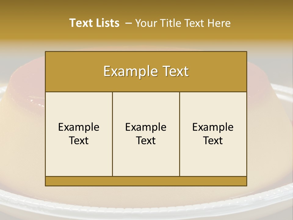 Plate Cotta Sweet PowerPoint Template