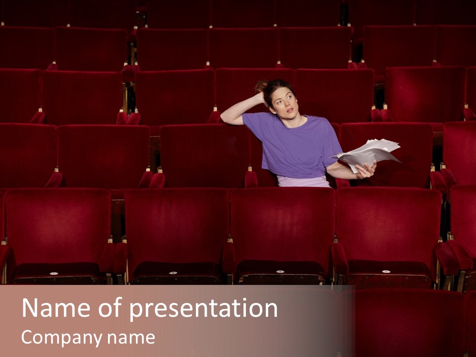 Pensive Seat Audition PowerPoint Template
