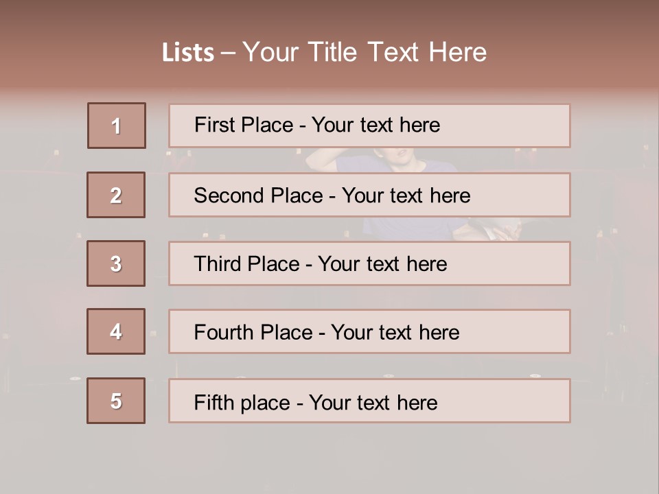 Pensive Seat Audition PowerPoint Template