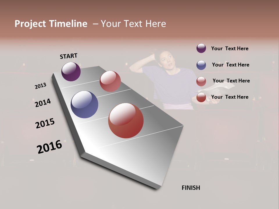 Pensive Seat Audition PowerPoint Template