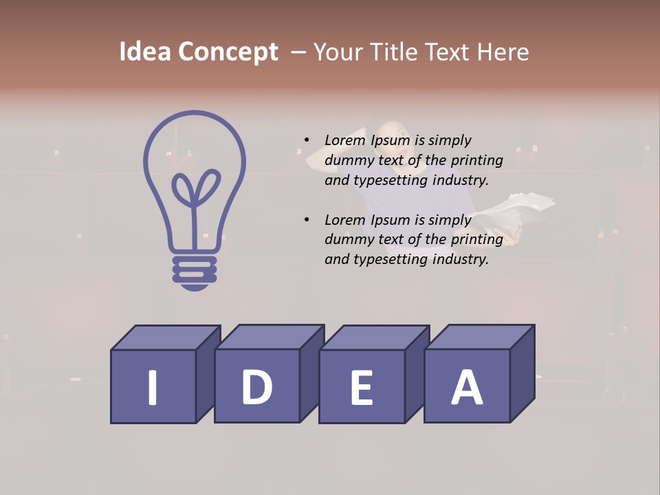 Pensive Seat Audition PowerPoint Template