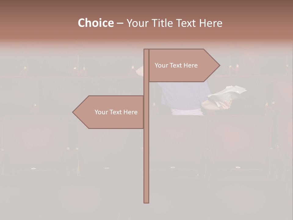 Pensive Seat Audition PowerPoint Template