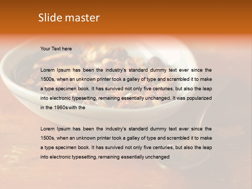 Granola Dried Cranberry Dried Figs PowerPoint Template