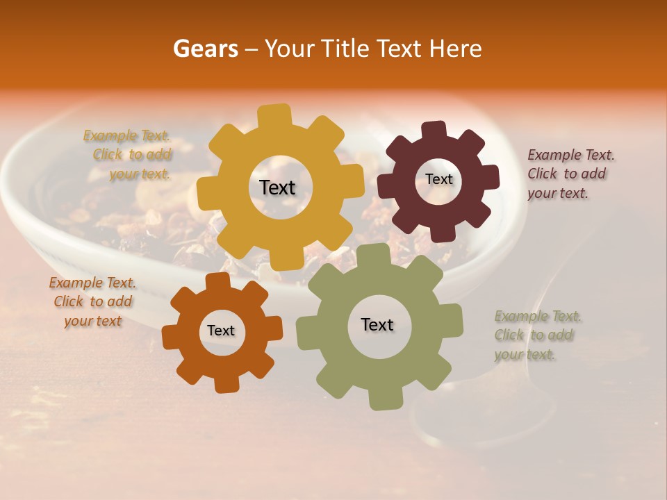 Granola Dried Cranberry Dried Figs PowerPoint Template