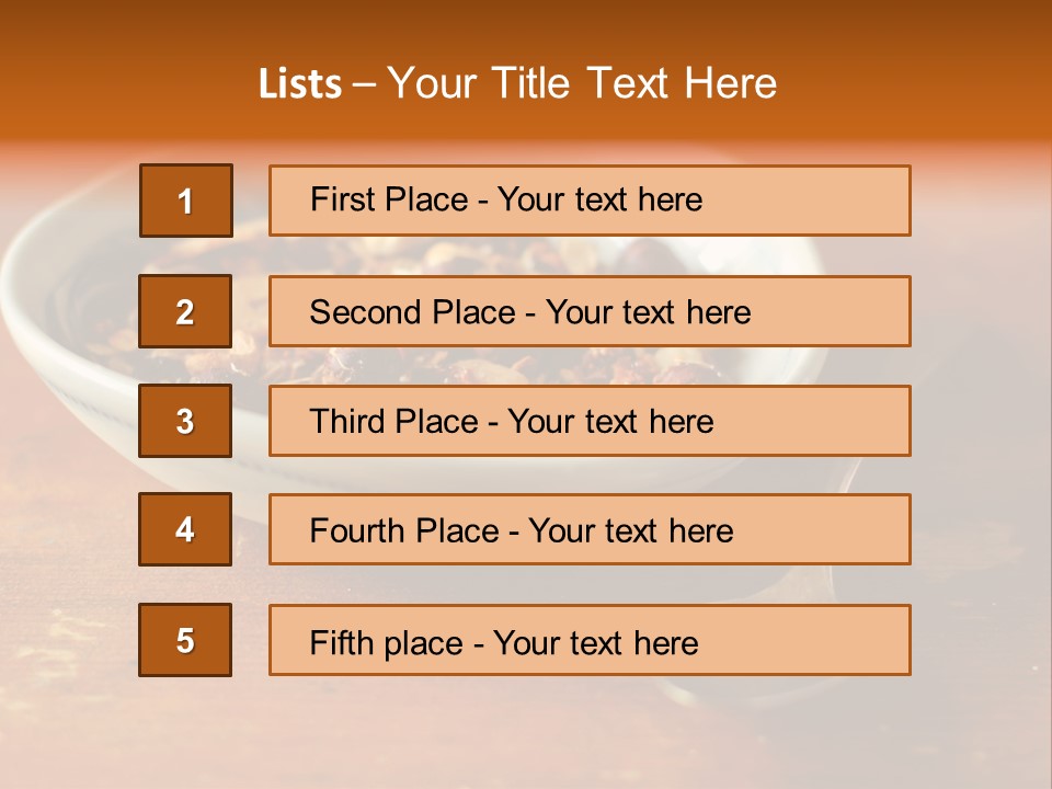 Granola Dried Cranberry Dried Figs PowerPoint Template