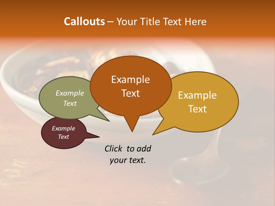 Granola Dried Cranberry Dried Figs PowerPoint Template