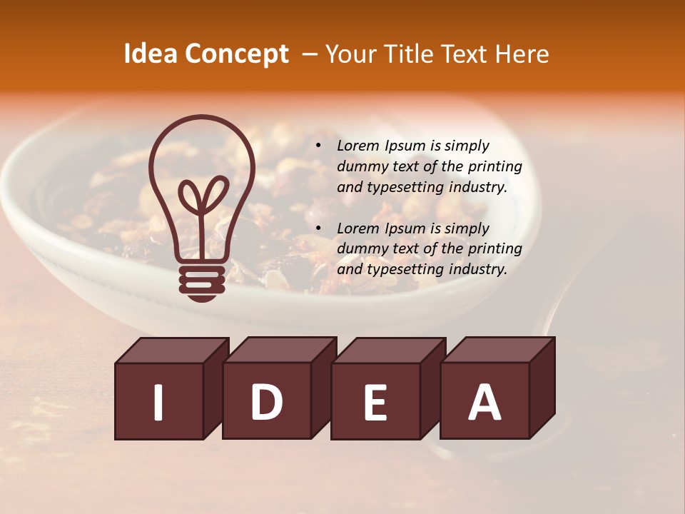 Granola Dried Cranberry Dried Figs PowerPoint Template