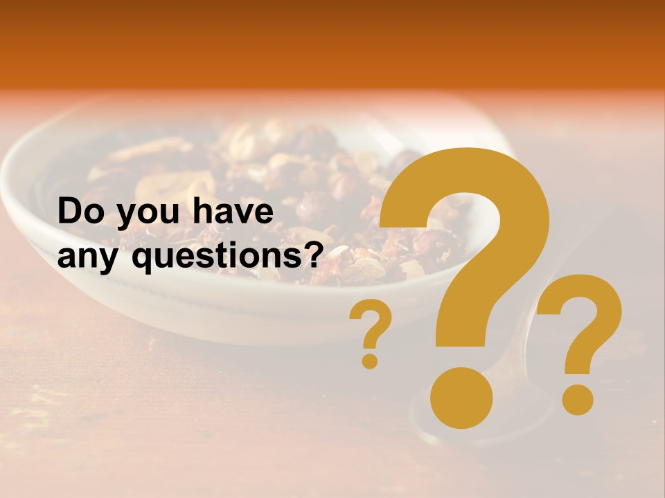 Granola Dried Cranberry Dried Figs PowerPoint Template