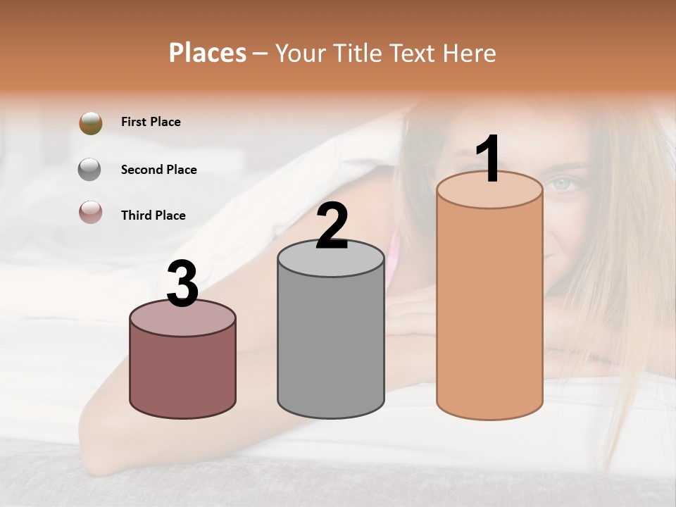 Household Fair Hair Calm PowerPoint Template