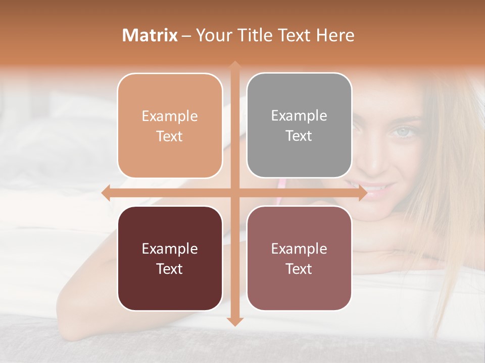 Household Fair Hair Calm PowerPoint Template