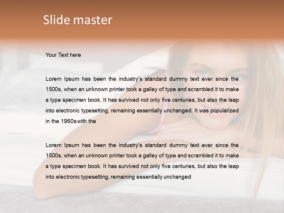 Household Fair Hair Calm PowerPoint Template