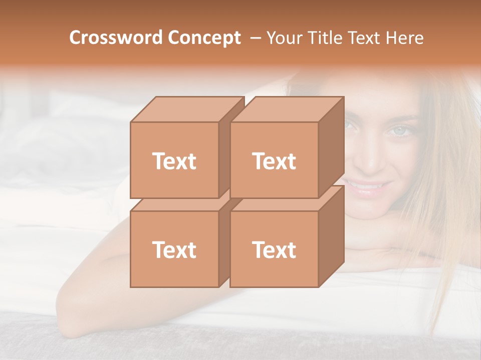 Household Fair Hair Calm PowerPoint Template