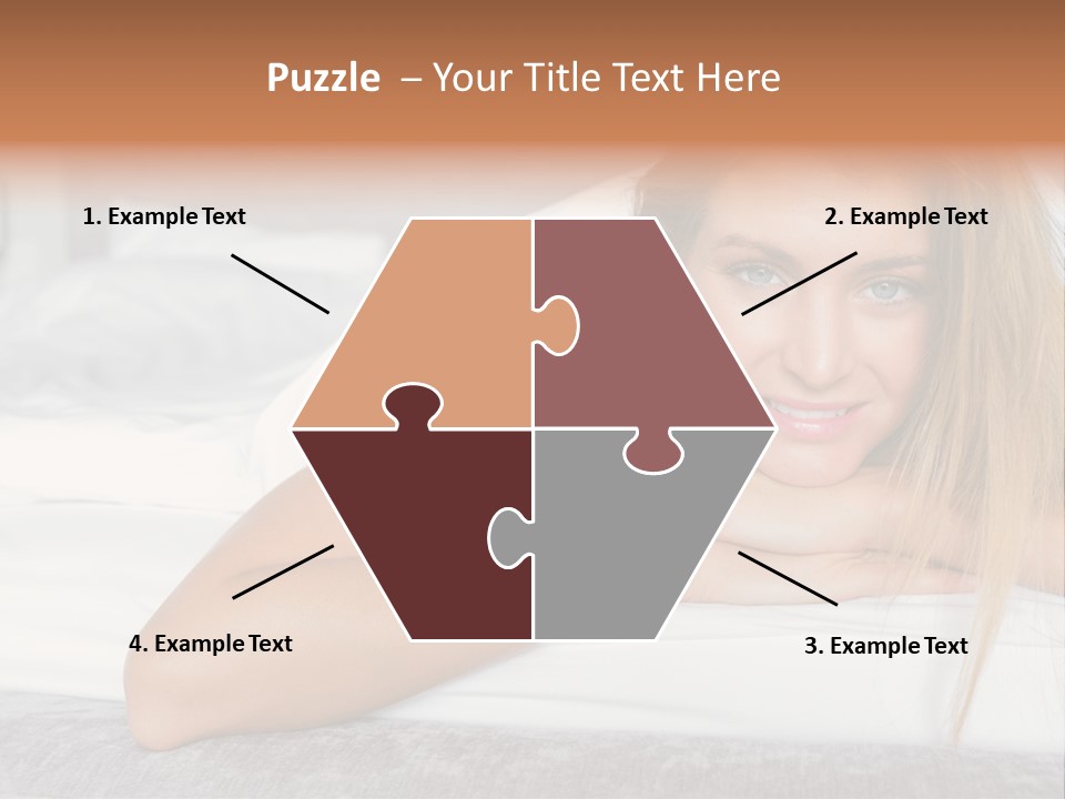 Household Fair Hair Calm PowerPoint Template