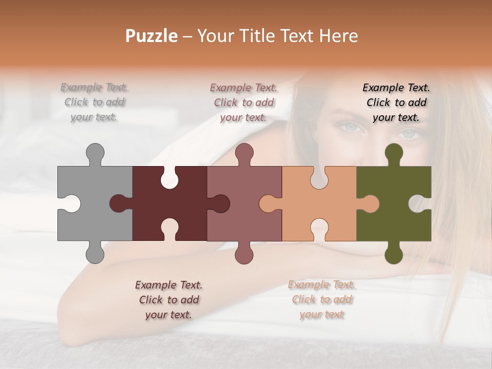 Household Fair Hair Calm PowerPoint Template