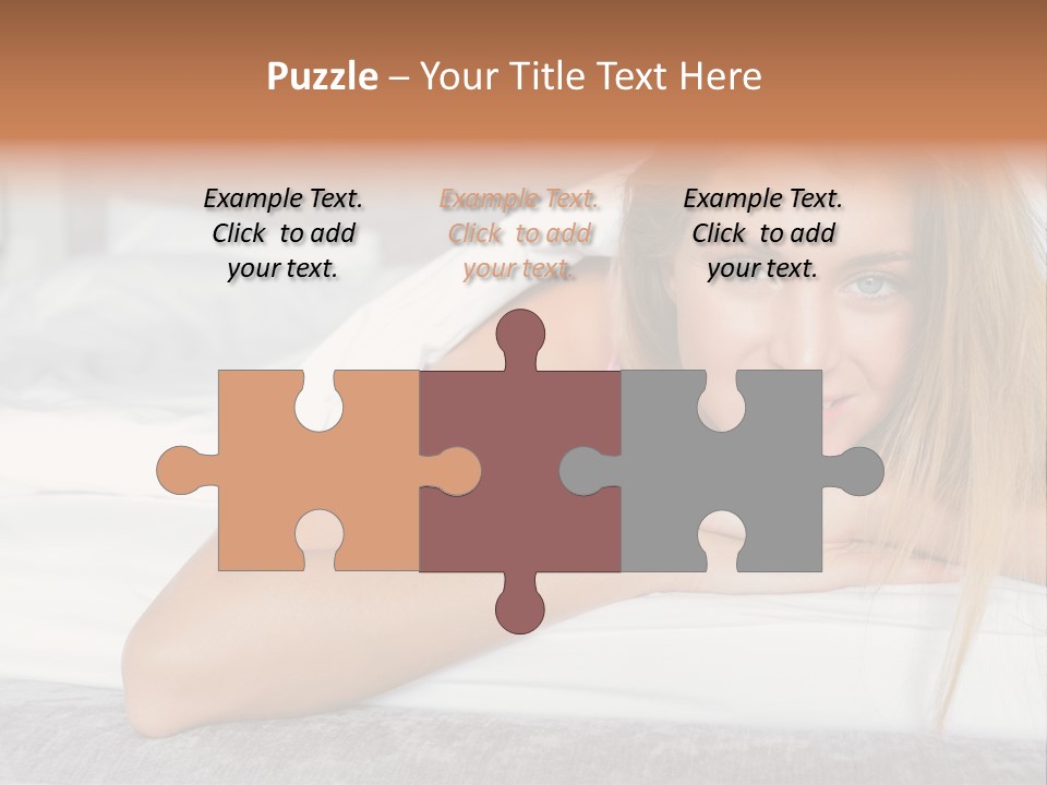 Household Fair Hair Calm PowerPoint Template