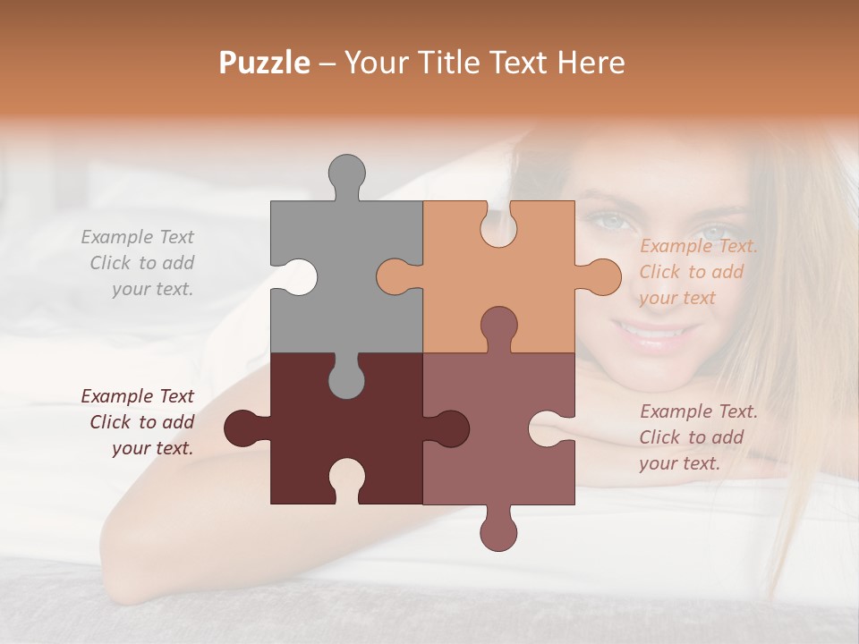 Household Fair Hair Calm PowerPoint Template