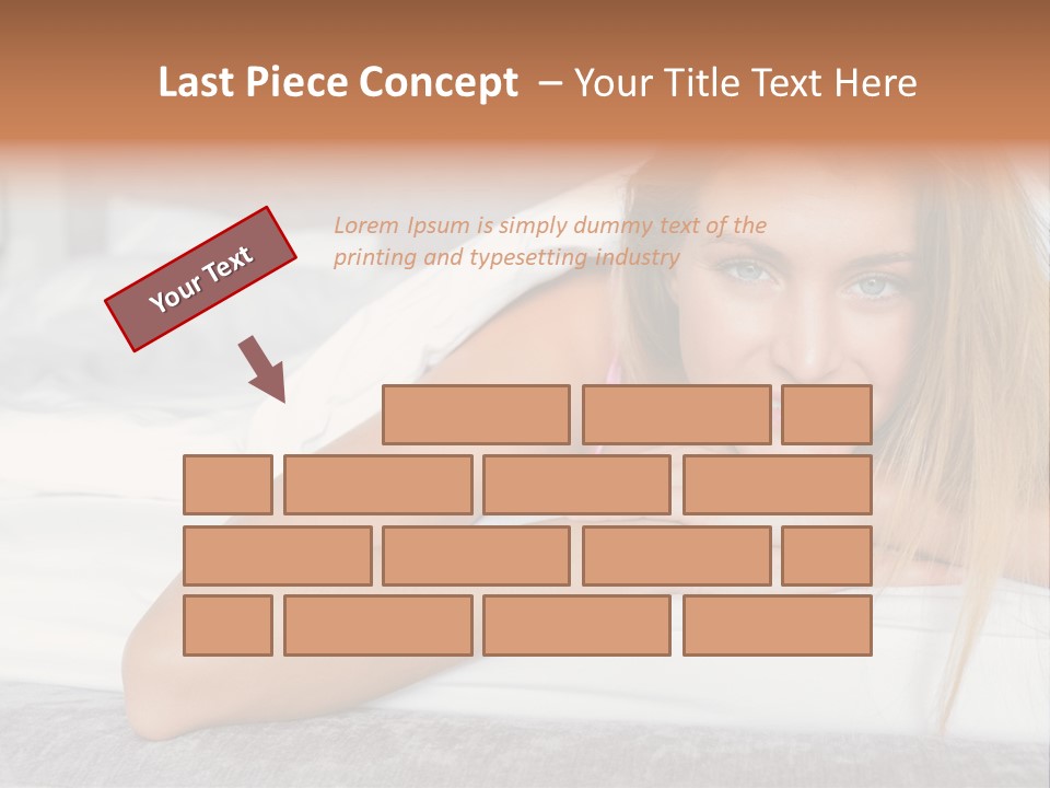 Household Fair Hair Calm PowerPoint Template