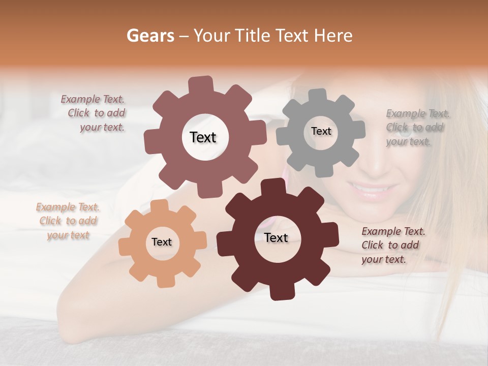 Household Fair Hair Calm PowerPoint Template