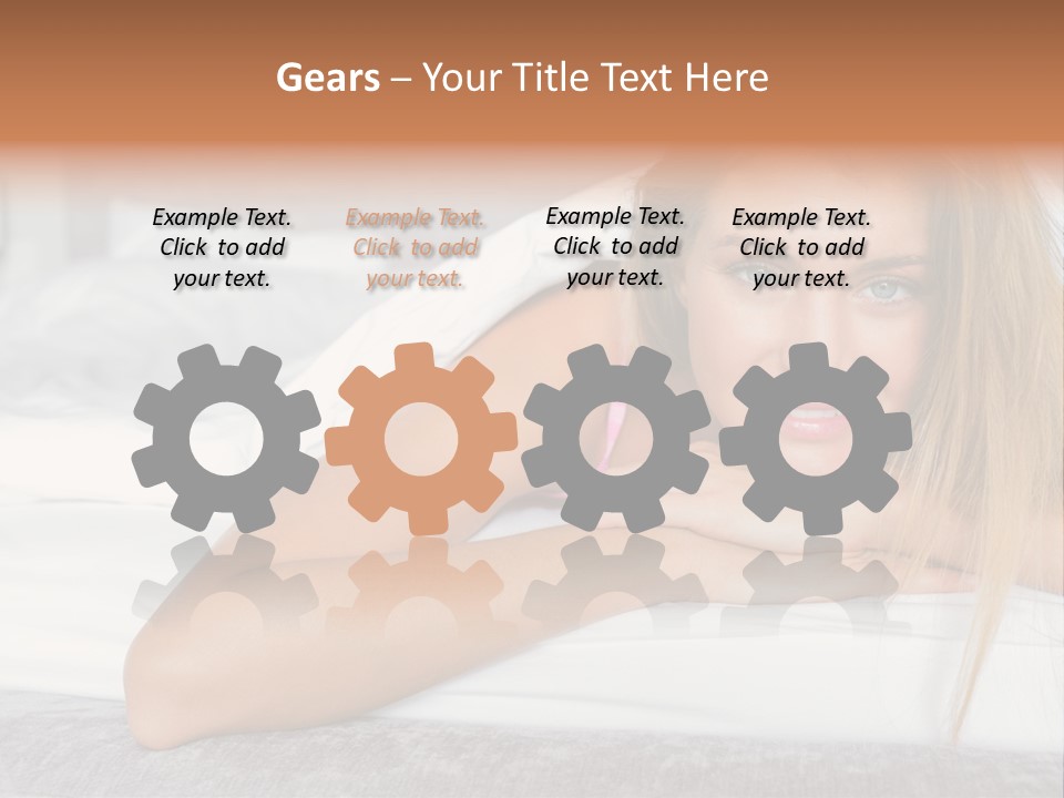 Household Fair Hair Calm PowerPoint Template