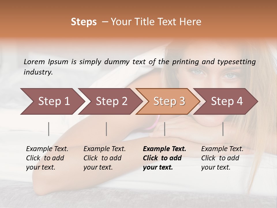 Household Fair Hair Calm PowerPoint Template