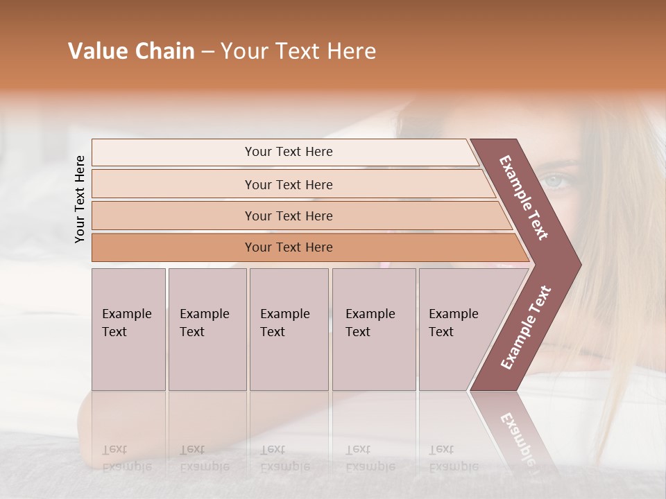 Household Fair Hair Calm PowerPoint Template